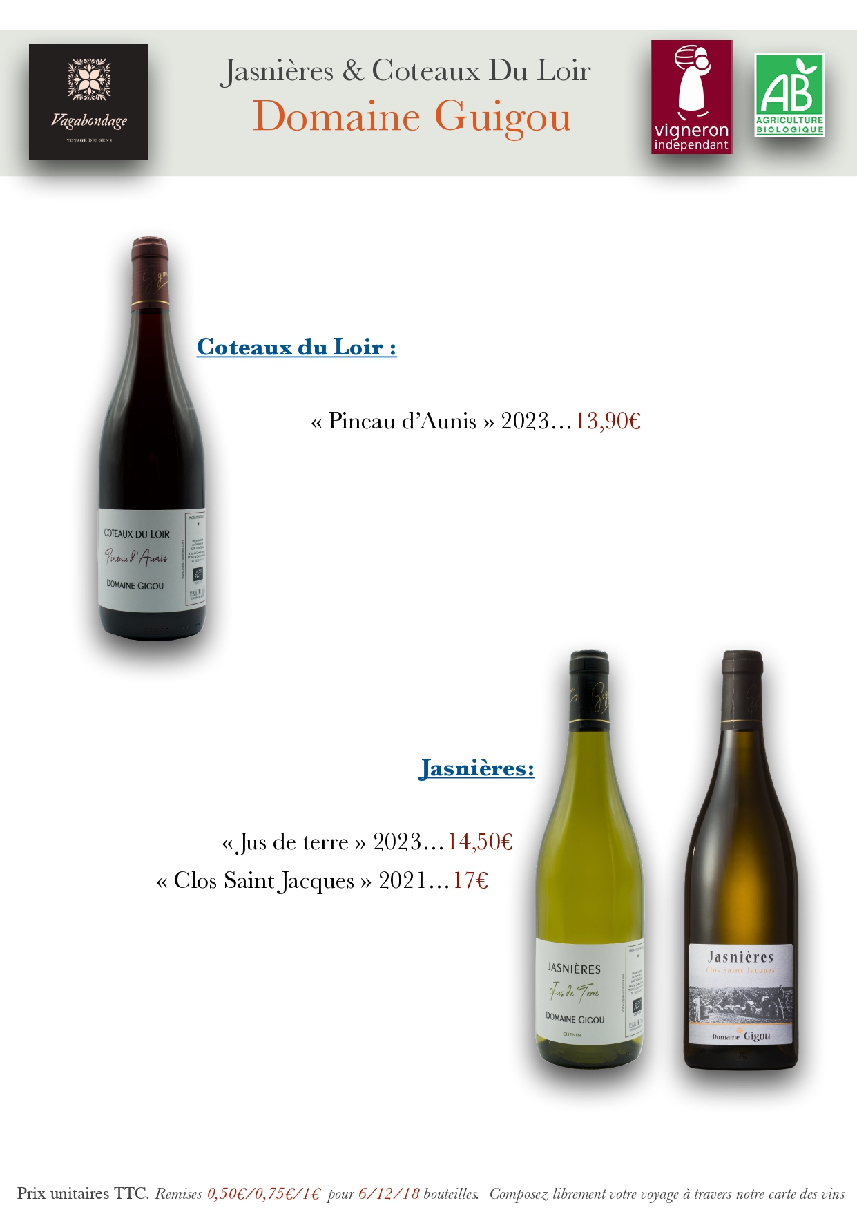 Jasnière & Côteaux du loire Domaine GiGOU